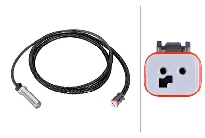 HELLA Sensor, wheel speed - 2-pin connector - Rear Axle 6PU230052-301