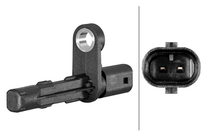 HELLA Sensor, wheel speed - 2-pin connector - Rear Axle 6PU358216-711
