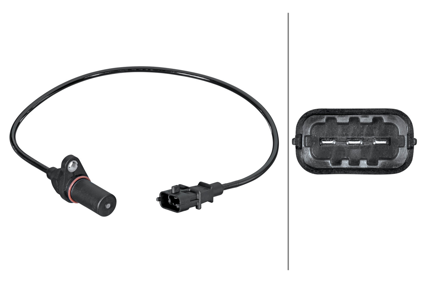 HELLA Sensor, crankshaft pulse - 12V - 3-pin connector 6PU358381-571