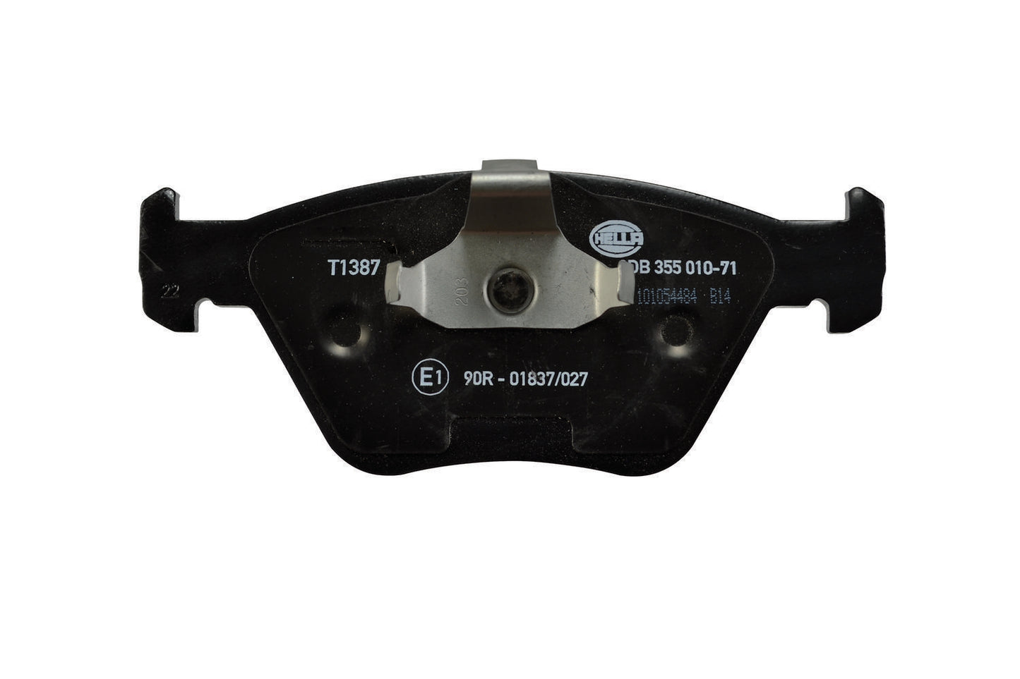 HELLA Brake pad set - T1387 - for e.g. BMW 8DB355010-711