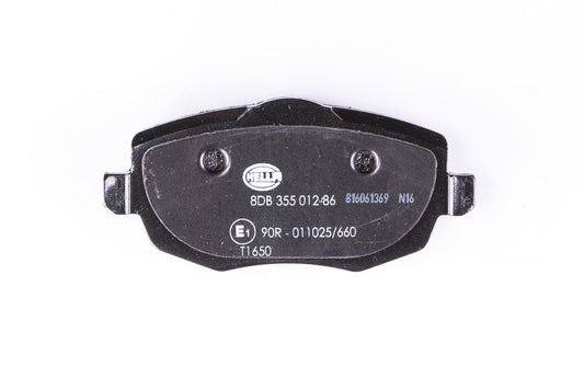 HELLA Brake pad set - T1650 - for e.g. LANCIA 8DB355012-861