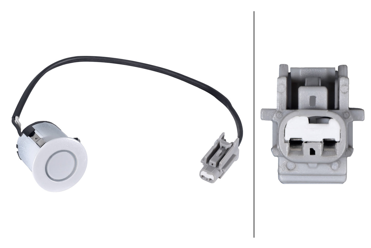 HELLA Sensor, park distance control - straight - 4-pin connector - Plugged - Cable: 22 6PX358269-461