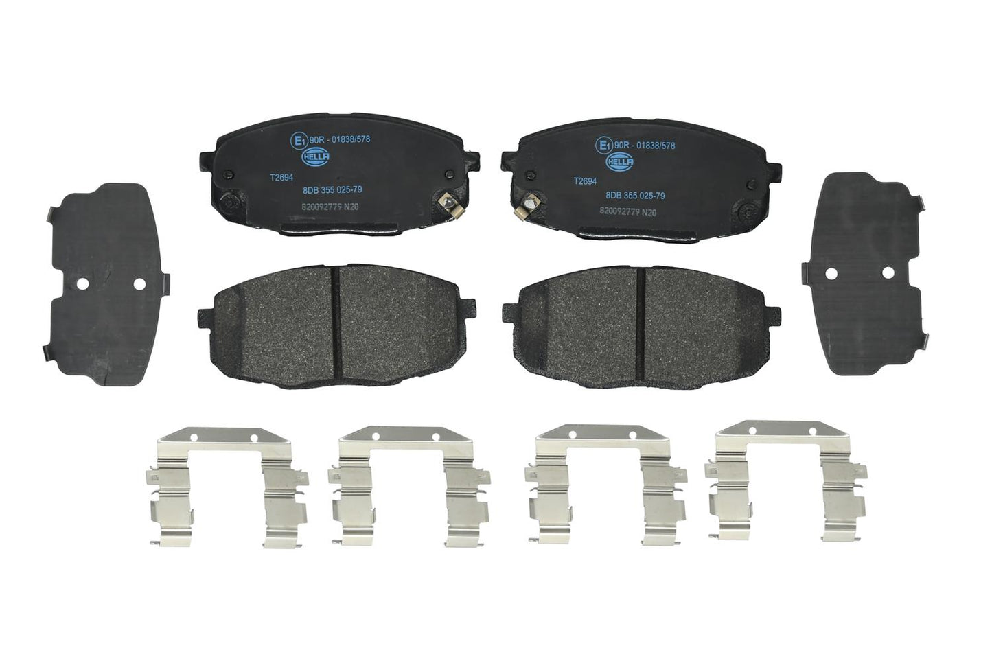 HELLA Brake pad set - T2694 - for e.g. HYUNDAI 8DB355025-791