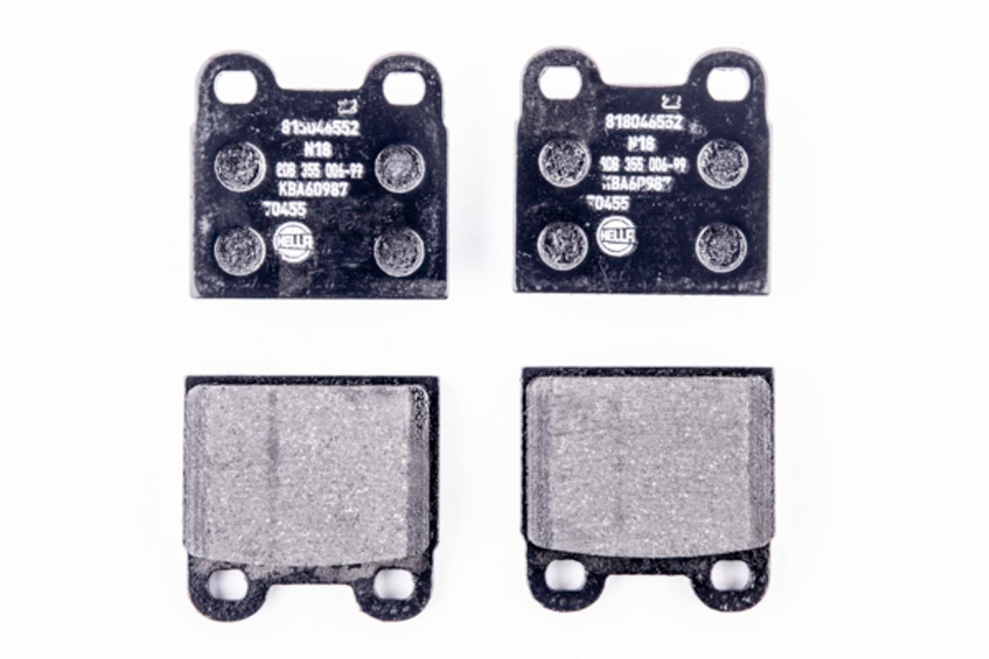 HELLA Brake pad set - T0455 - for e.g. ALFA ROMEO / AUTO UNION / DAF / NSU 8DB355006-991