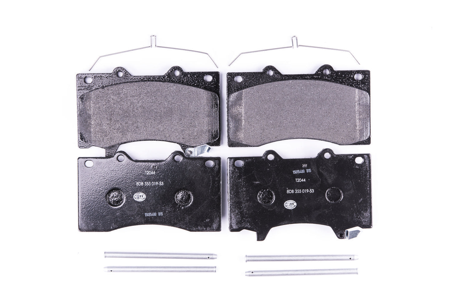 HELLA Brake pad set - T2044 - for e.g. NISSAN 8DB355019-531