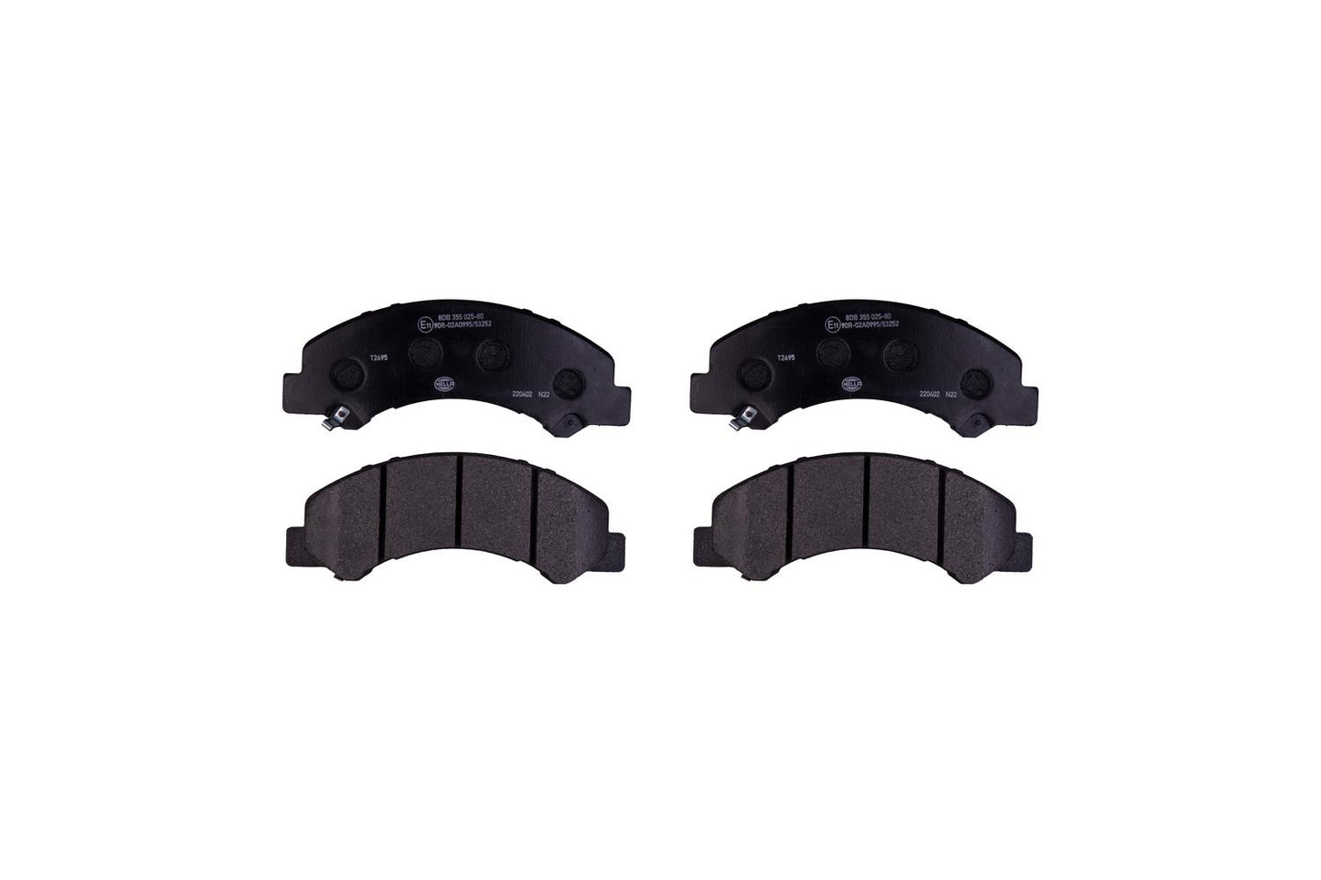 HELLA Brake pad set - T2695 - for e.g. ISUZU 8DB355025-801