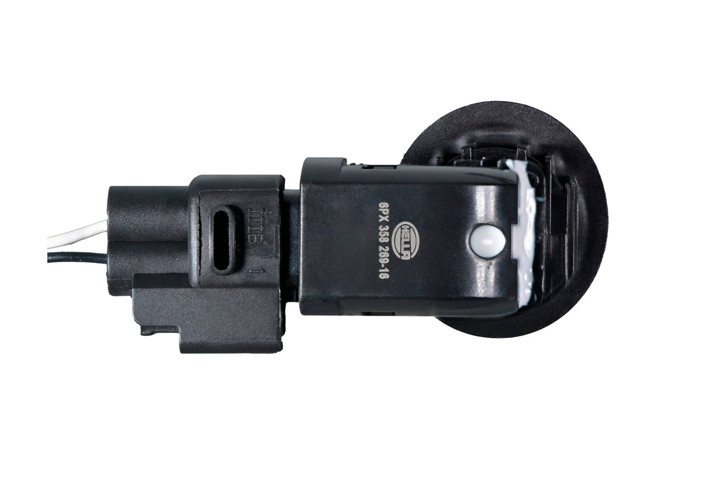 HELLA Sensor, park distance control - angled - 2-pin connector - Plugged - Cable: 160m 6PX358269-161