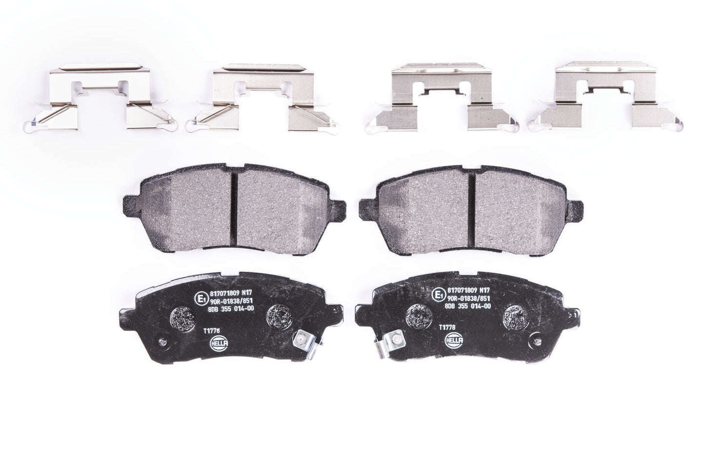 HELLA Brake pad set - T1778 - for e.g. DAIHATSU / MARUTI / MAZDA / PROTON 8DB355014-001