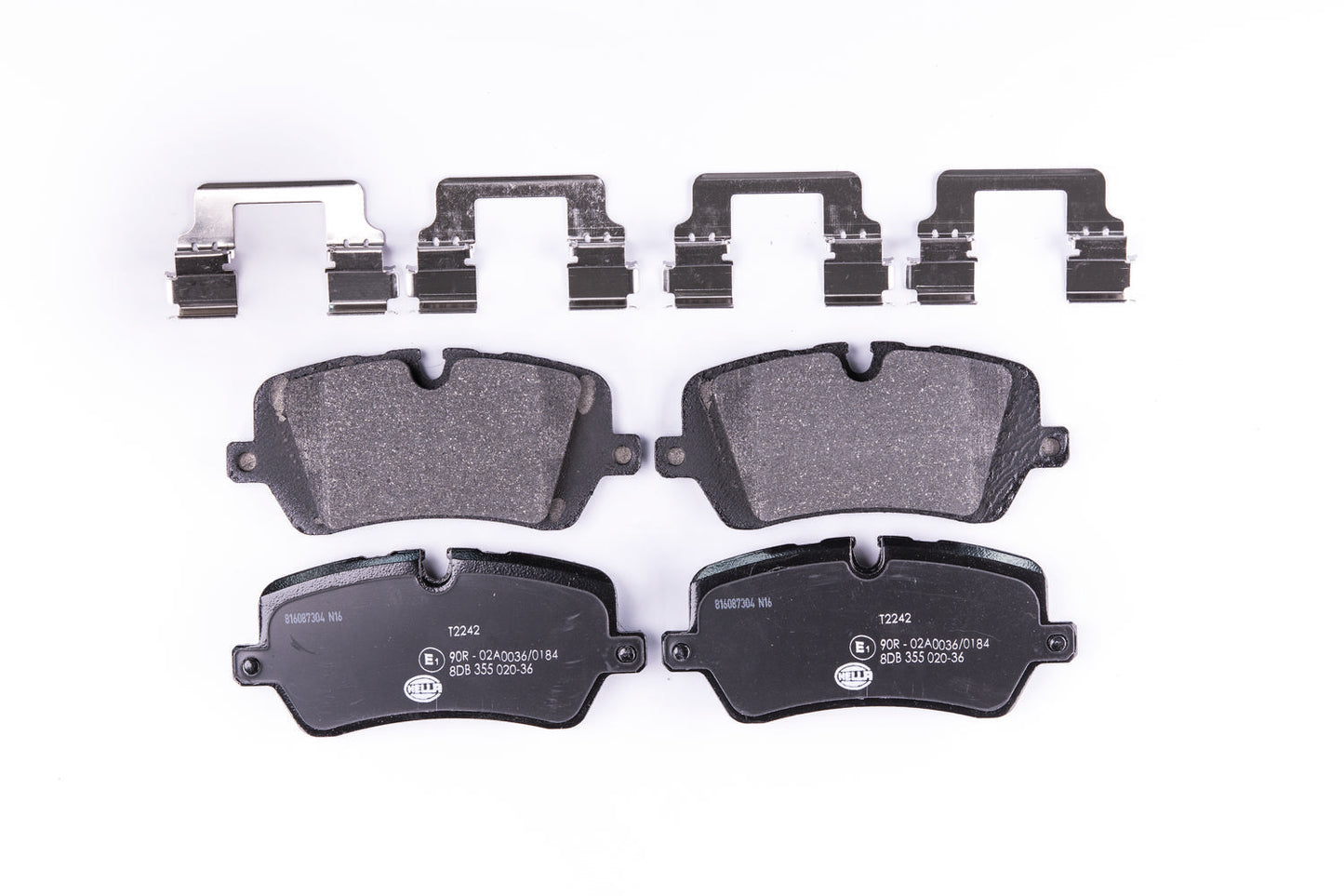 HELLA Brake pad set - T2242 - for e.g. LAND ROVER 8DB355020-361