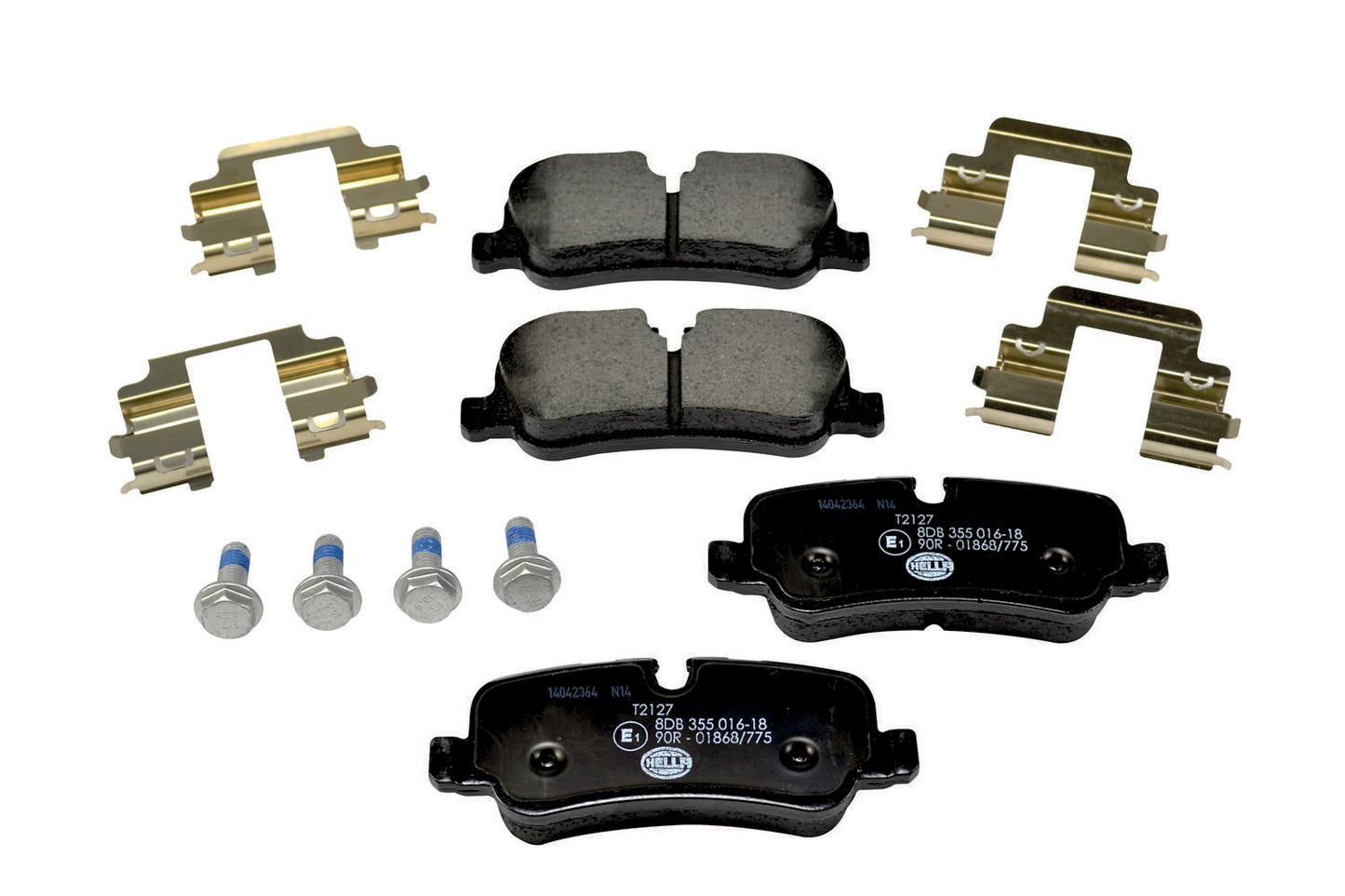 HELLA Brake pad set - T2127 - for e.g. LAND ROVER 8DB355016-181