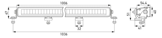 HELLA LED-Lightbar - Black Magic Edgeless Pro - 12/24V - yellow (amber)/white - 6508lm 1FJ358236-021