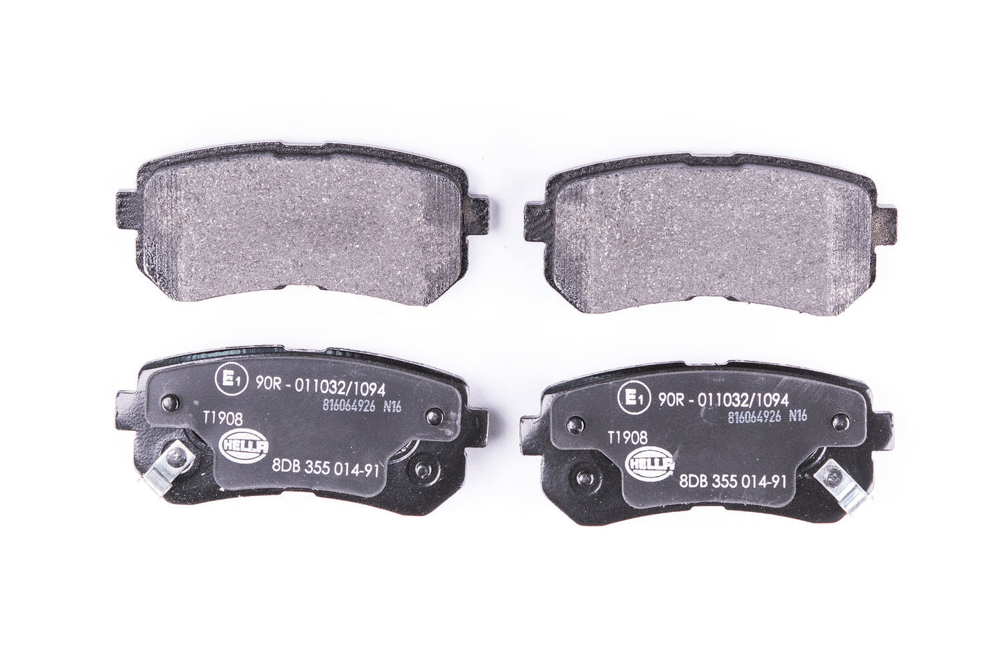 HELLA Brake pad set - T1908 - for e.g. HYUNDAI 8DB355014-911