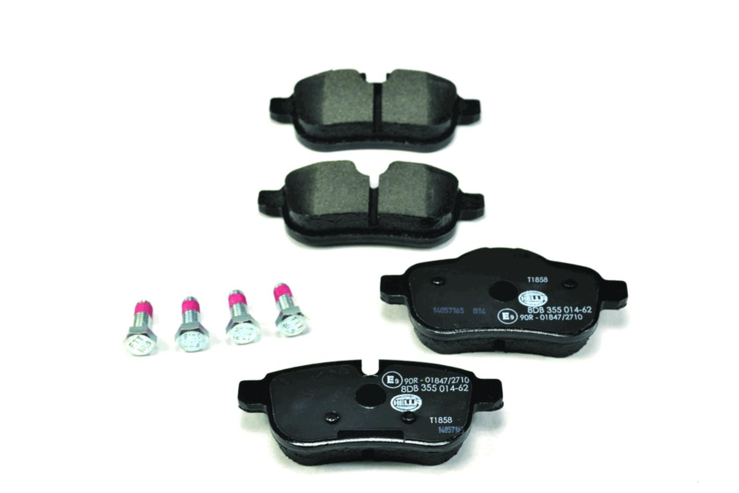 HELLA Brake pad set - T1858 - for e.g. BMW 8DB355014-621