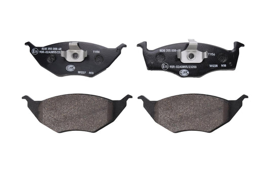 HELLA Brake pad set - T1156 - for e.g. VOLKSWAGEN 8DB355008-481