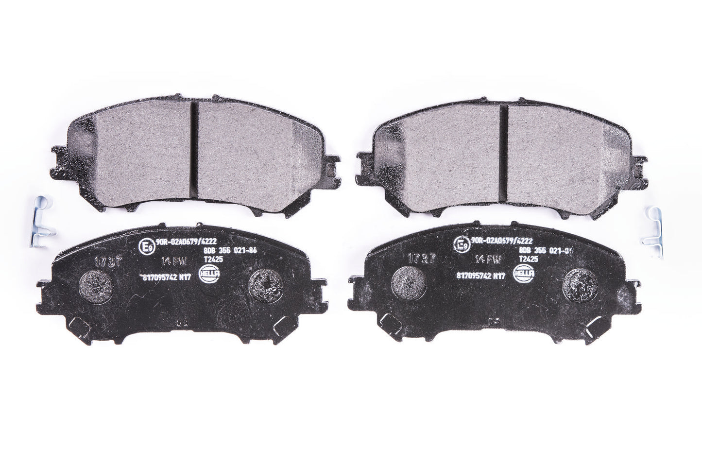 HELLA Brake pad set - T2425 - for e.g. NISSAN / RENAULT 8DB355021-861