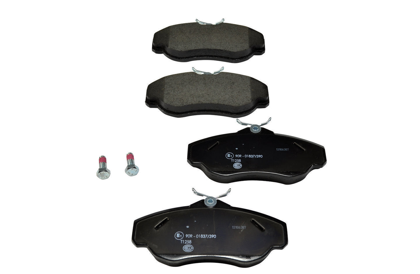 HELLA Brake pad set - T1258 - for e.g. LAND ROVER 8DB355009-531