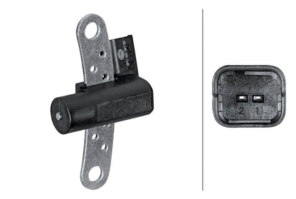 HELLA Sensor, crankshaft pulse - 12V - 2-pin connector 6PU358381-301