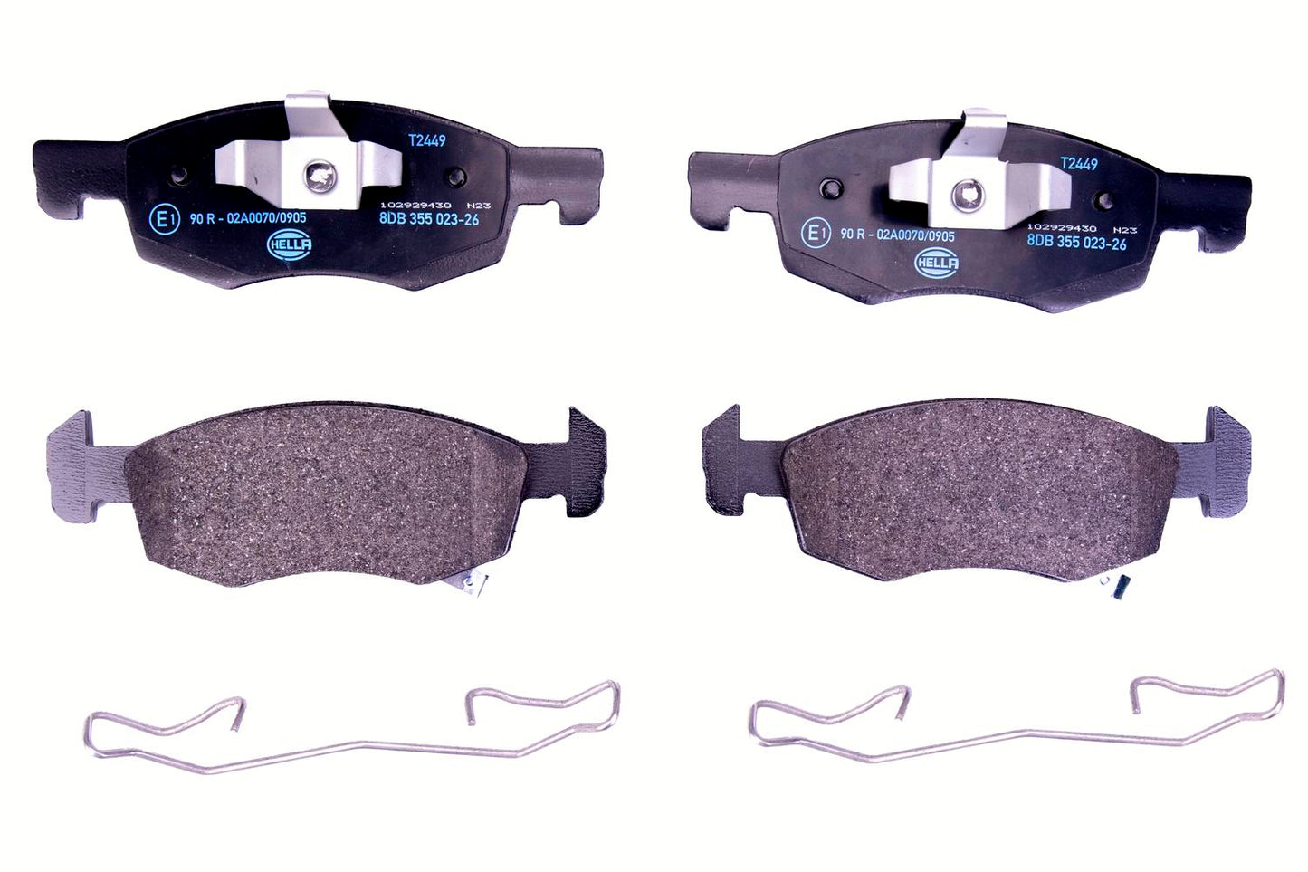 HELLA Brake pad set - T2449 - for e.g. OPEL / VAUXHALL 8DB355023-261