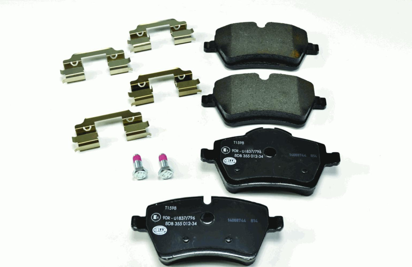 HELLA Brake pad set - T1598 - for e.g. MINI 8DB355012-341