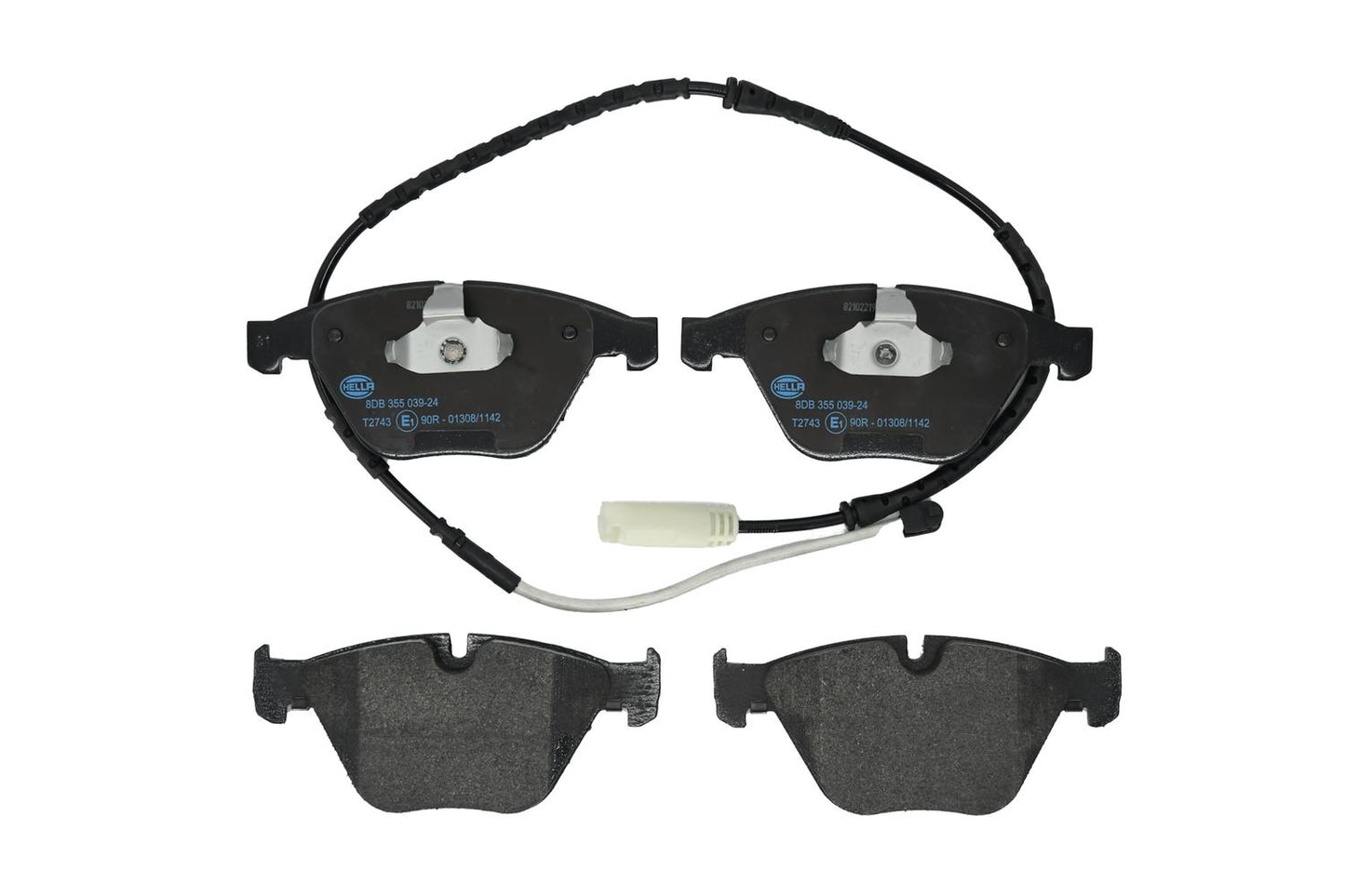 HELLA Brake pad set - T2743 - for e.g. BMW 8DB355039-241