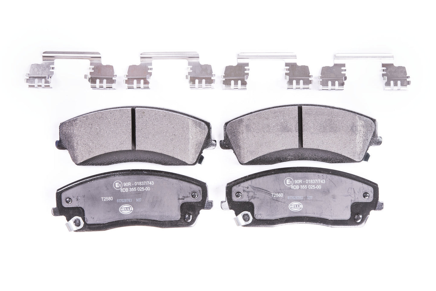 HELLA Brake pad set - T2580 - for e.g. CHRYSLER / DODGE 8DB355025-001