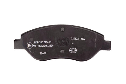 HELLA Brake pad set - T2649 - for e.g. FIAT 8DB355025-631