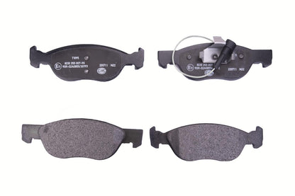 HELLA Brake pad set - T1095 - for e.g. ALFA ROMEO / FIAT / LANCIA 8DB355007-901