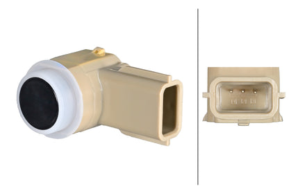 HELLA Sensor, park distance control - angled - 3-pin connector - Plugged 6PX358269-441