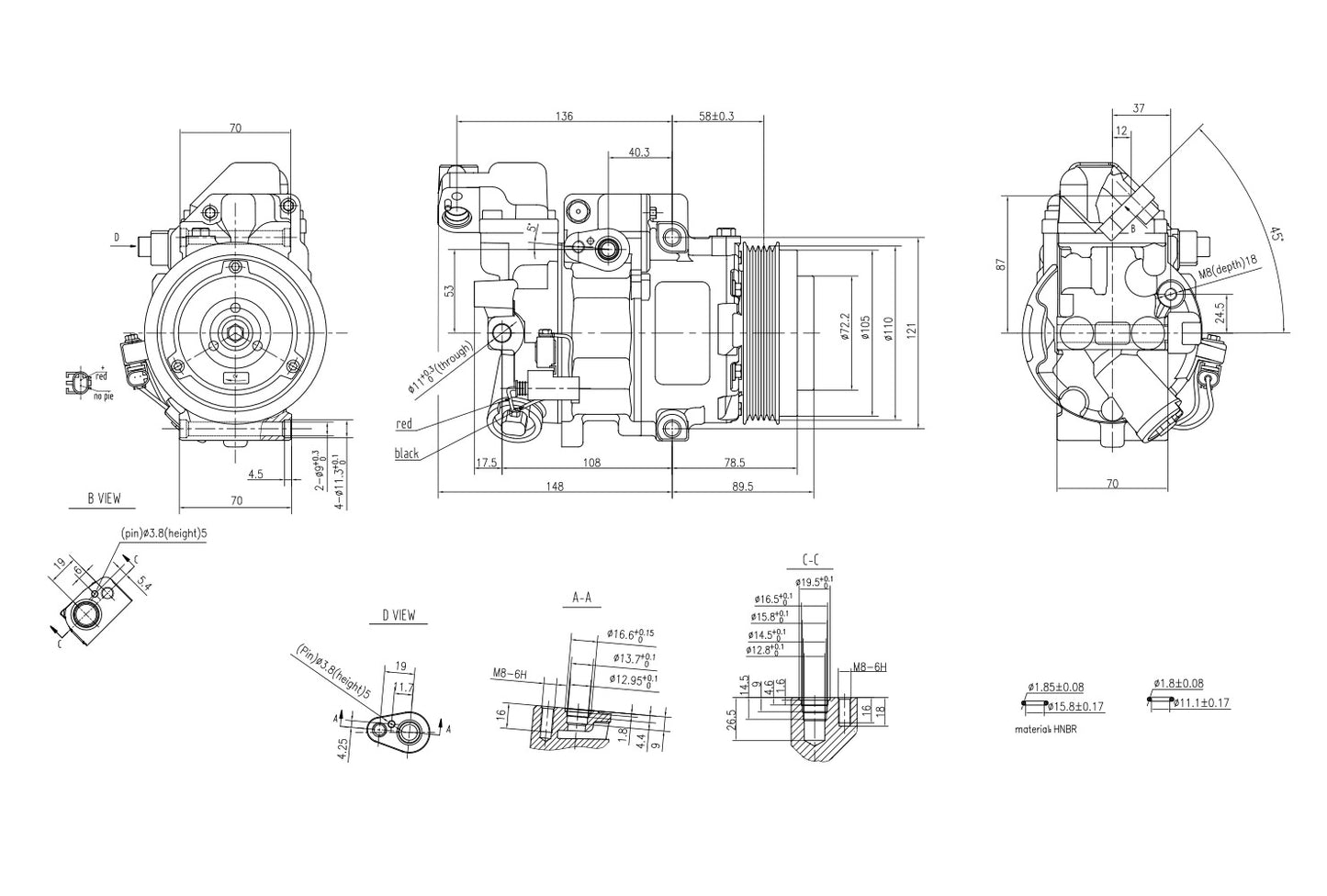 Hella Aircon Compressor 8FK366200-971