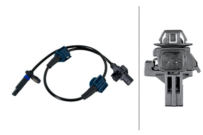 HELLA Sensor, wheel speed - 2-pin connector - Rear Axle 6PU358252-201