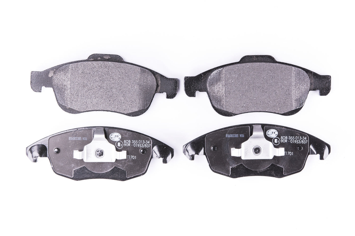 HELLA Brake pad set - T1701 - for e.g. CITROEN / PEUGEOT 8DB355013-341