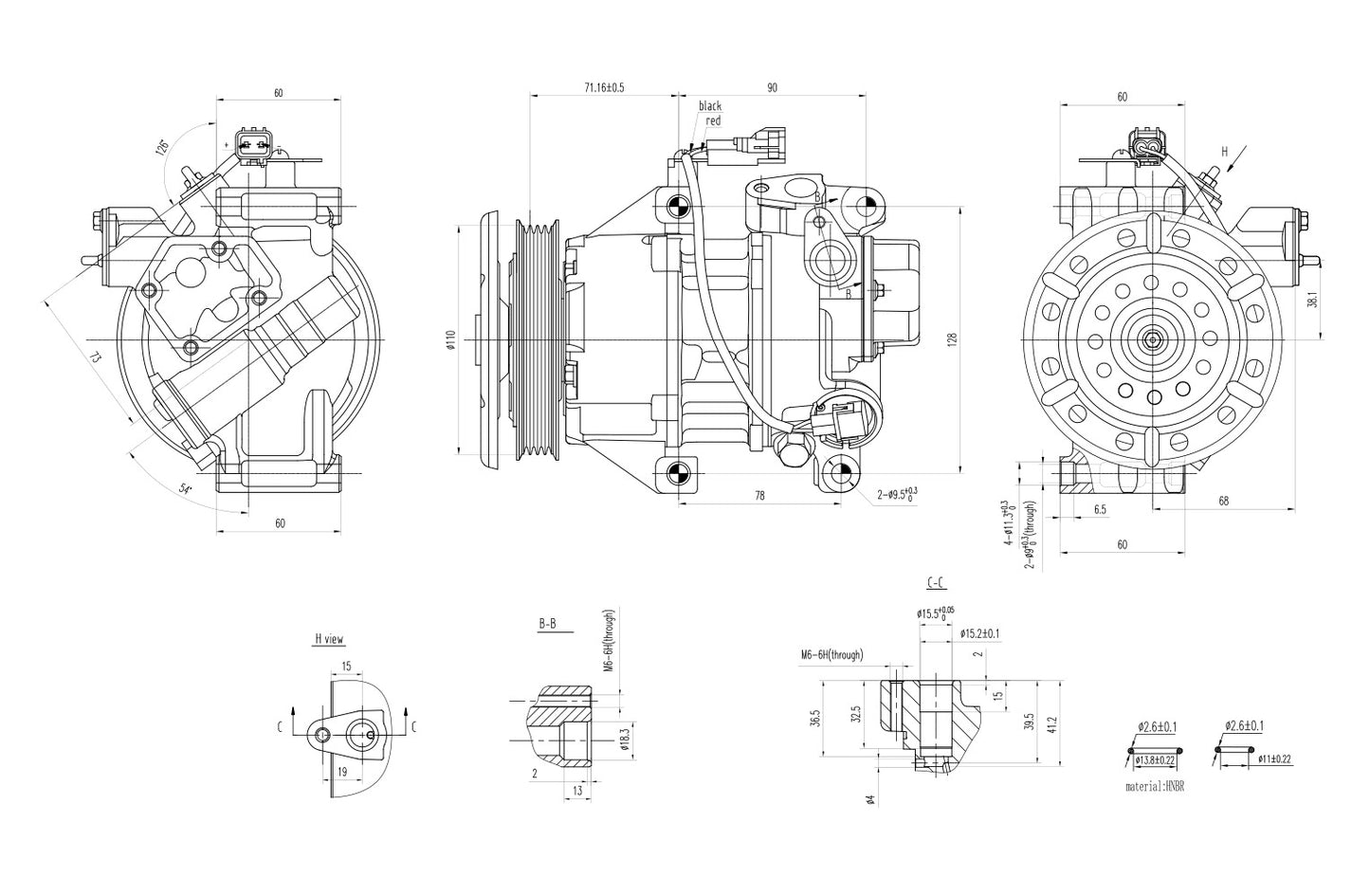 Hella Aircon Compressor 8FK366200-751