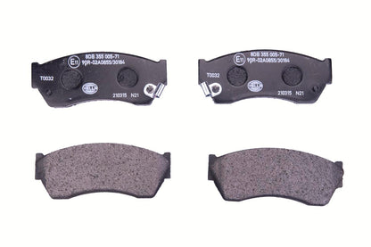 HELLA Brake pad set - T0032 - for e.g. CHEVROLET / GEO / HOLDEN / SUBARU 8DB355005-711