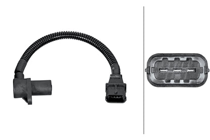 HELLA Sensor, crankshaft pulse - 12V - 3-pin connector 6PU358381-391