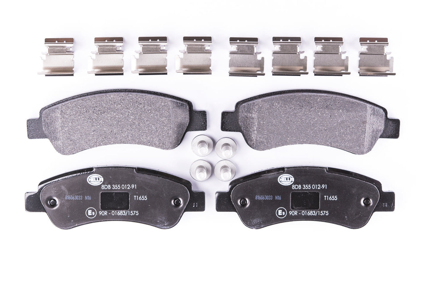 HELLA Brake pad set - T1655 - for e.g. PEUGEOT BOXER Van 2.2 BlueHDi 140 8DB355012-911