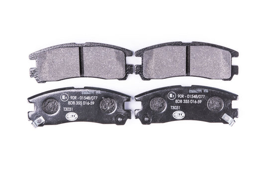 HELLA Brake pad set - T3031 - for e.g. CHRYSLER / DODGE / HYUNDAI / MITSUBISHI 8DB355016-591