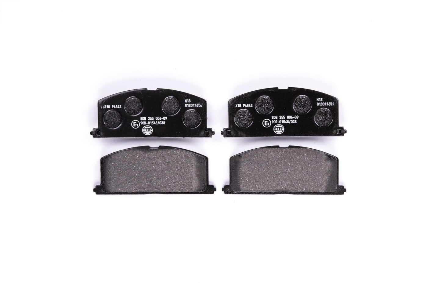 HELLA Brake pad set - T0318 - for e.g. TOYOTA 8DB355006-091