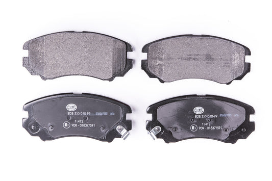 HELLA Brake pad set - T1412 - for e.g. HYUNDAI / KIA 8DB355010-991