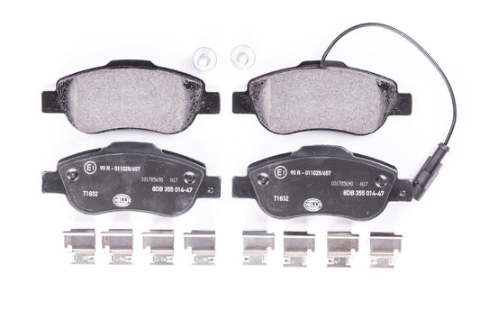HELLA Brake pad set - T1832 - for e.g. FIAT / FORD 8DB355014-471
