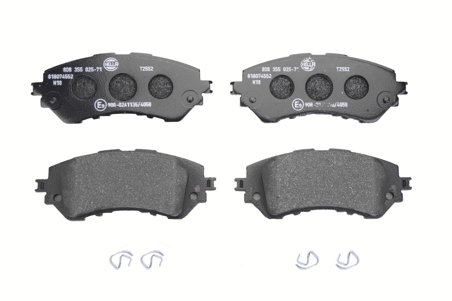 HELLA Brake pad set - T2552 - for e.g. TOYOTA 8DB355025-711