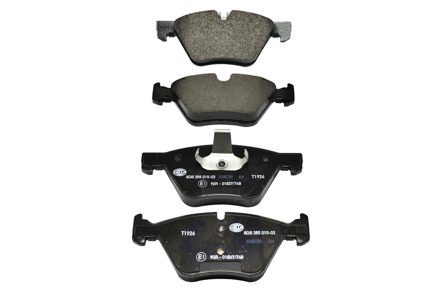 HELLA Brake pad set - T1926 - for e.g. BMW 8DB355015-031