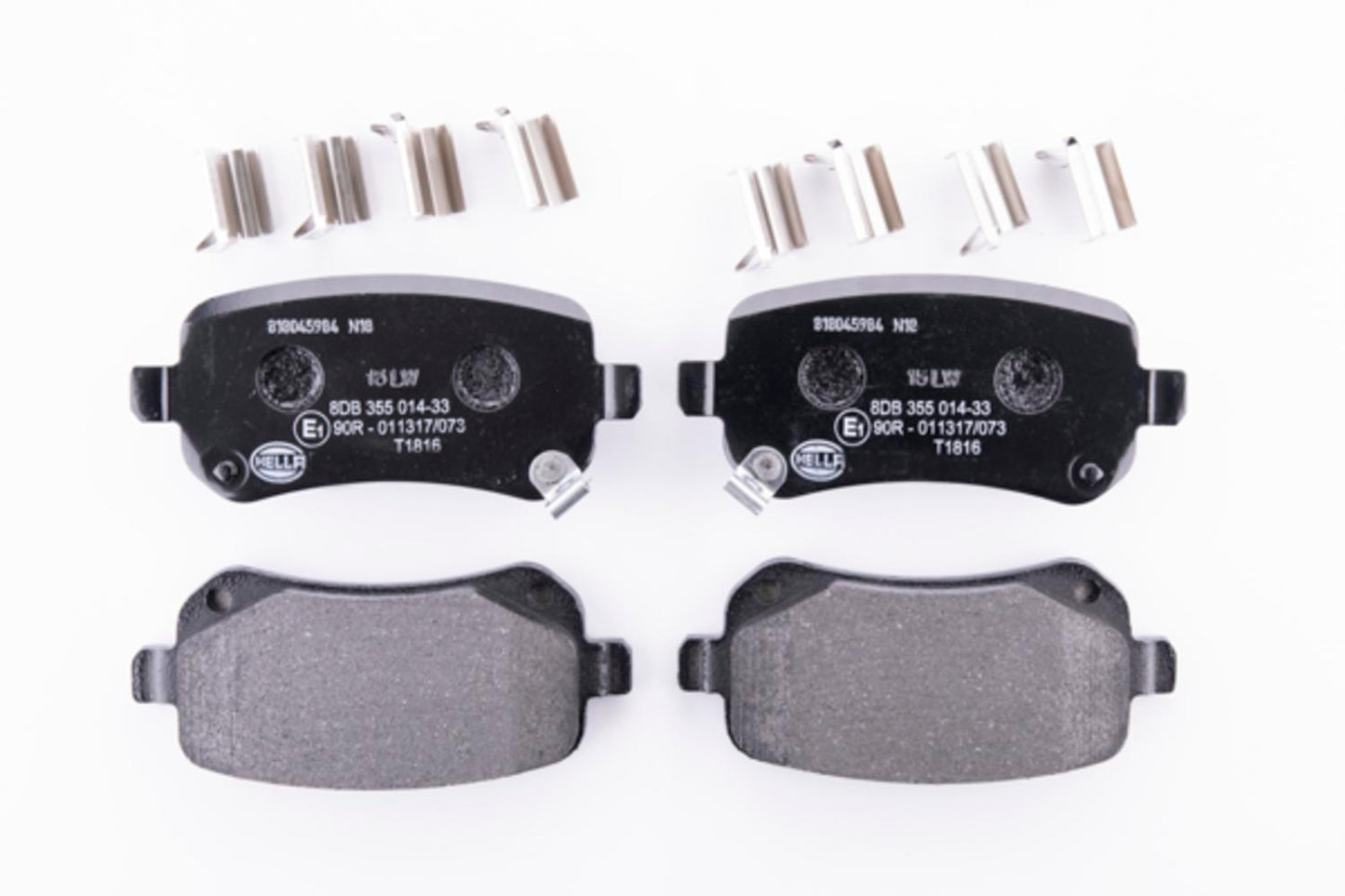 HELLA Brake pad set - T1816 - for e.g. CHRYSLER / DODGE / FIAT / VOLKSWAGEN 8DB355014-331