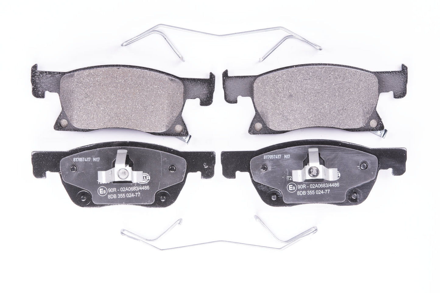 HELLA Brake pad set - T2520 - for e.g. CHEVROLET / HOLDEN / OPEL / VAUXHALL 8DB355024-771