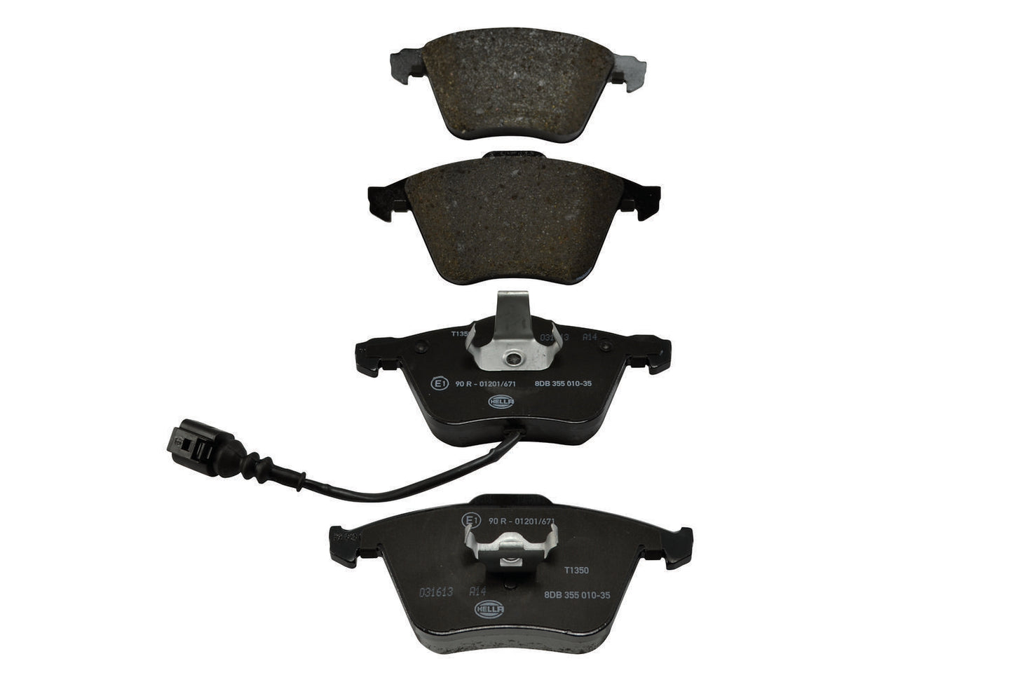 HELLA Brake pad set - T1350 - for e.g. AUDI / SEAT / SKODA / VOLKSWAGEN 8DB355010-351