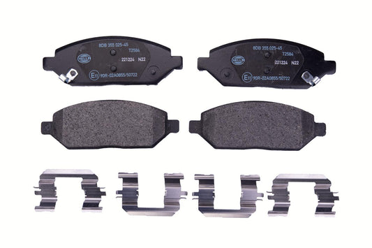 HELLA Brake pad set - T2584 - for e.g. OPEL / VAUXHALL 8DB355025-451