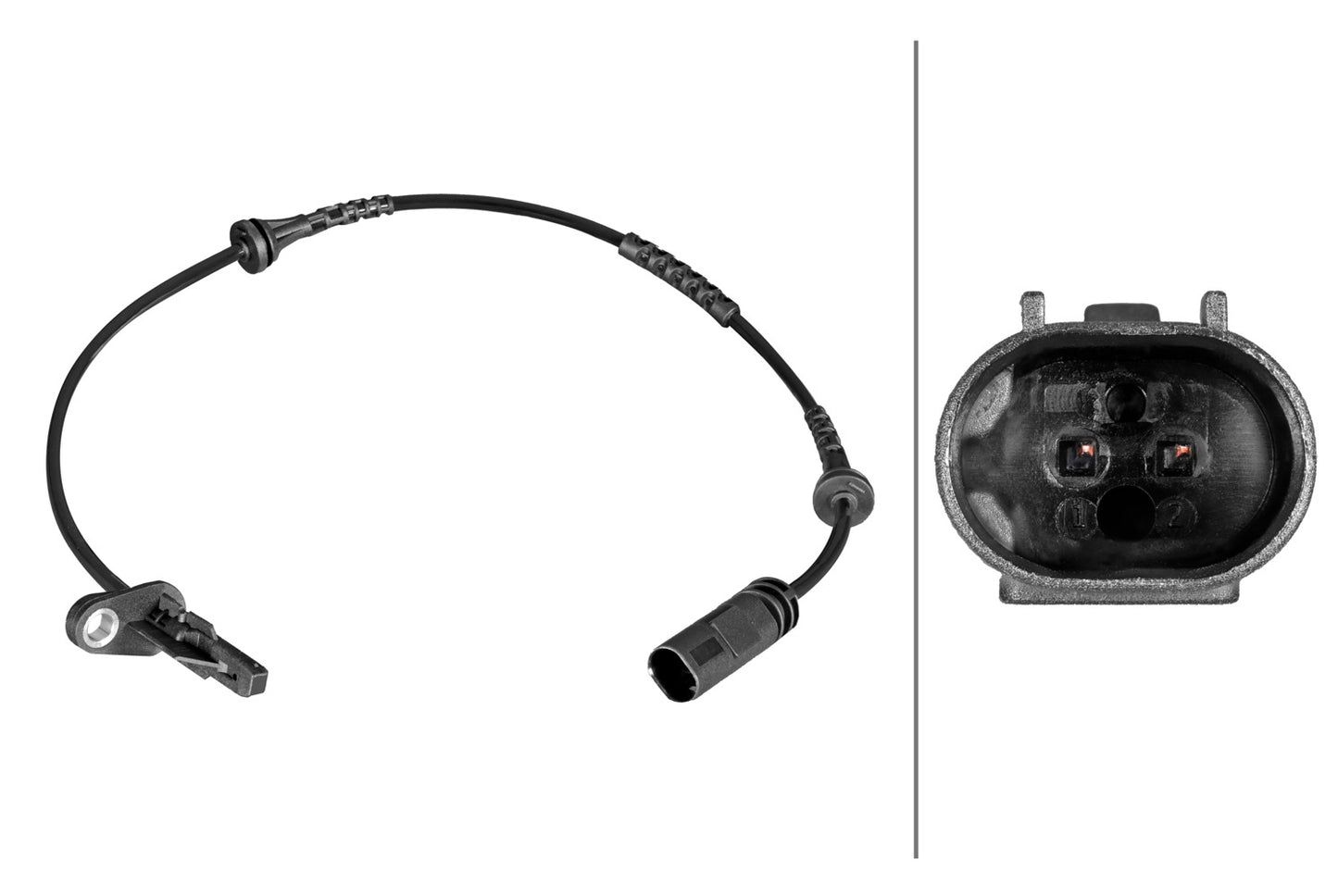 HELLA Sensor, wheel speed - 2-pin connector - Rear Axle 6PU358216-551