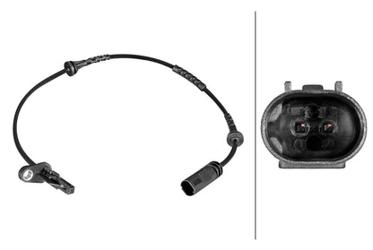 HELLA Sensor, wheel speed - 2-pin connector - Rear Axle 6PU358216-551