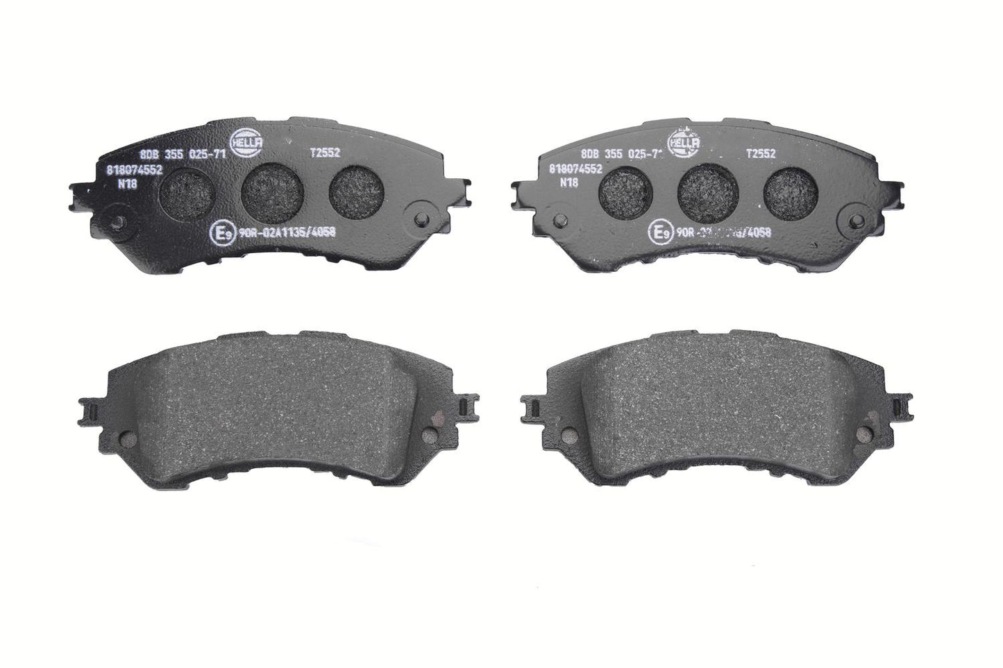 HELLA Brake pad set - T2552 - for e.g. TOYOTA 8DB355025-711