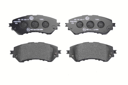 HELLA Brake pad set - T2552 - for e.g. TOYOTA 8DB355025-711