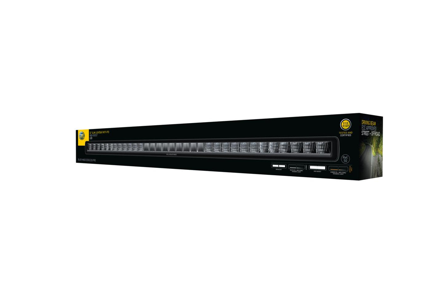 HELLA LED-Lightbar - Black Magic Edgeless Pro - 12/24V - yellow (amber)/white - 5417lm 1FJ358236-011